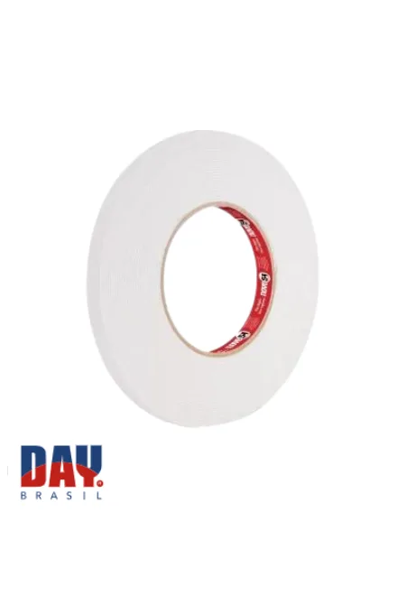 FITA ADESIVA DUPLA FACE ESPUMA BRANCA 12MM X 5M REF: 608  (APENAS INTERNA) TAPE