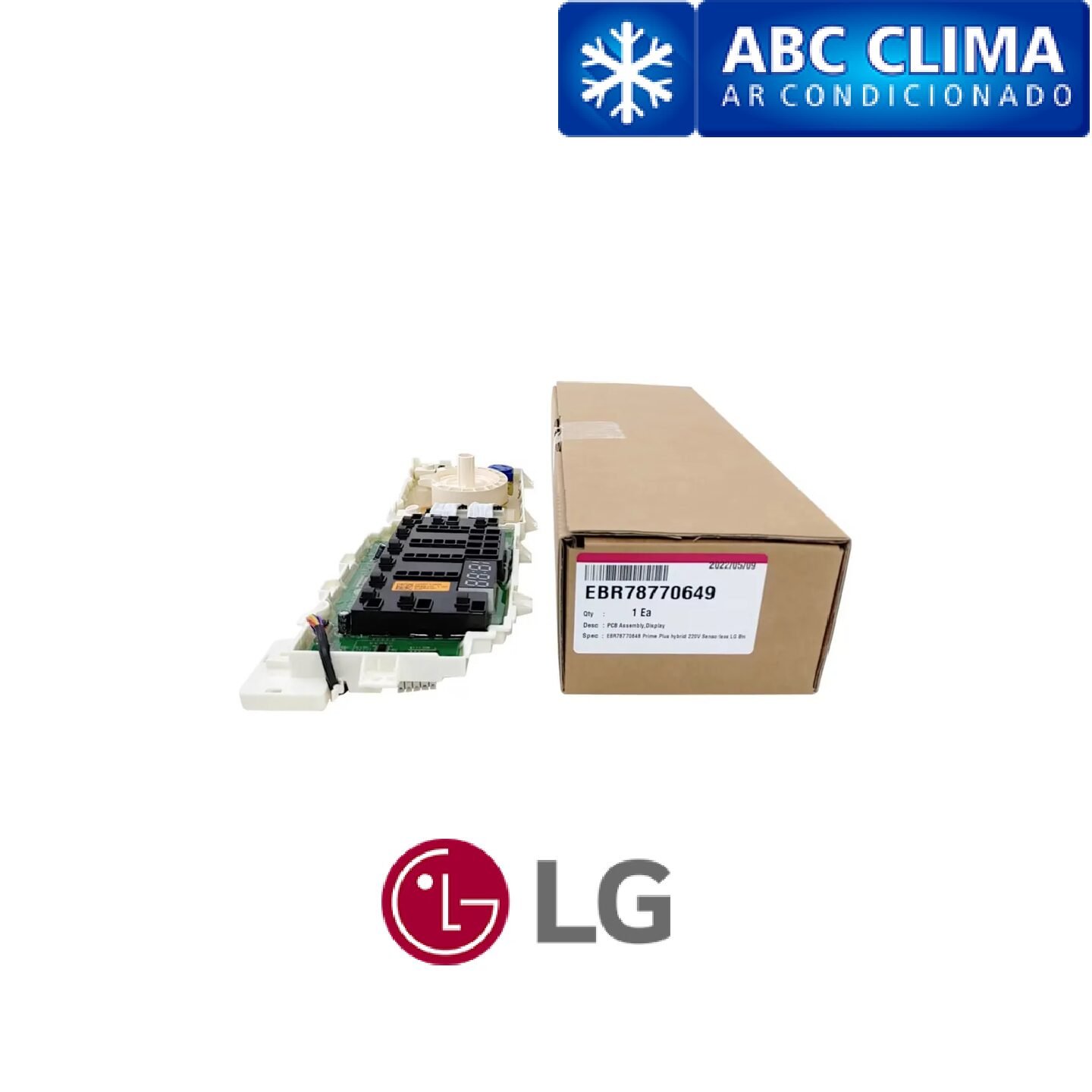 EBR78770649 Placa do display Lava e Seca LG WD11WP6A, F4A8JMB2S, FH4A8JDMB4N - EBR78770649